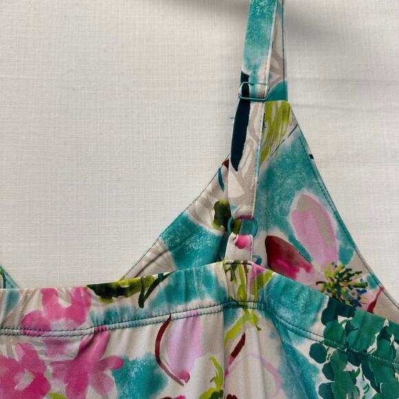 TORRID Studio Wrap Sleeveless Midi Dress Women's Size 3 Floral Aqua Blue Pink - Picture 11 of 15